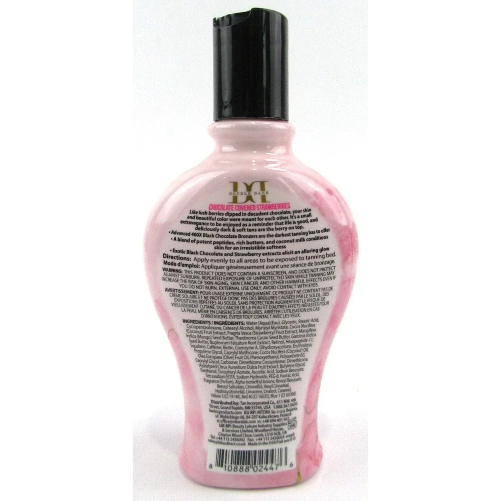DD Chocolate Covered Strawberries Brown Sugar Tanning‎ Bed Lotion 7.5 oz 400X